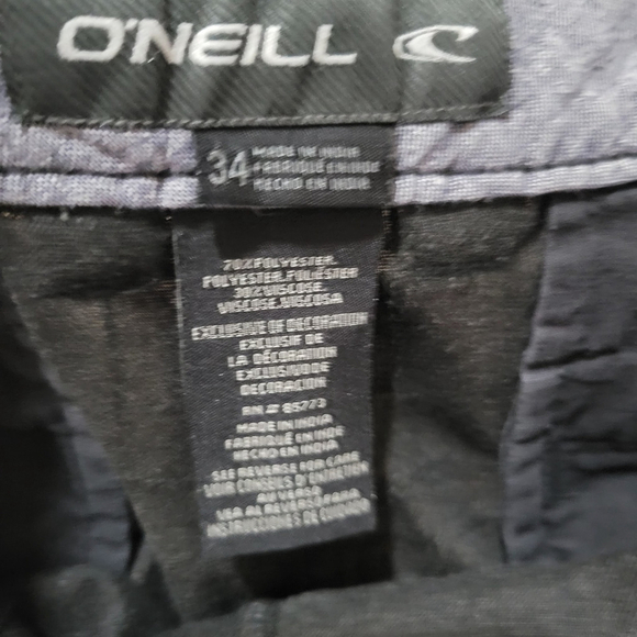 Oneill Men's Polyester Viscose Blend Shorts Size 34 Inseam 10" Excellent Cond - Picture 5 of 5
